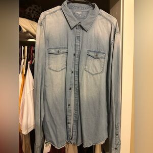 Mens Calvin Klein light denim shirt size XXL